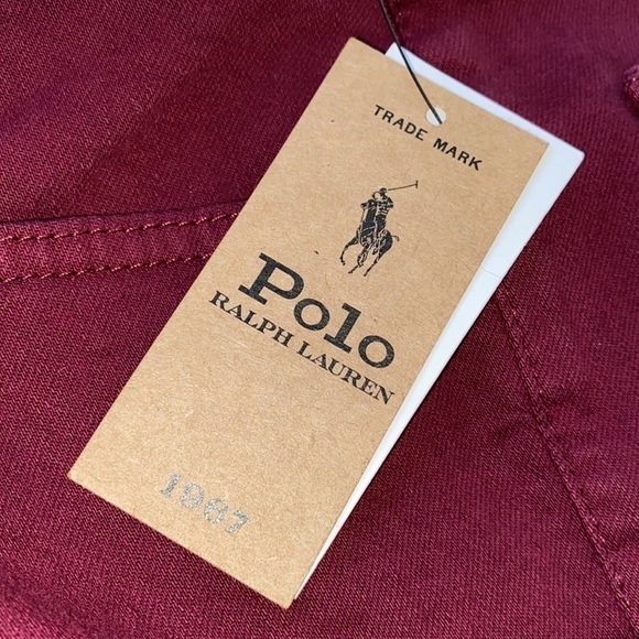 Polo Ralph Lauren jeans red plum color NEW high rise stretch Tompkins - Picture 12 of 13